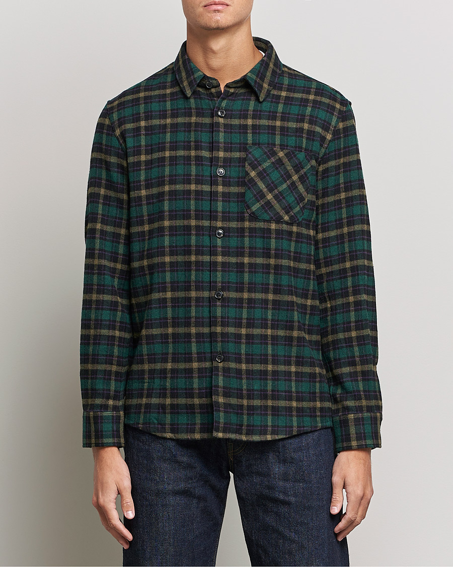 Herr | Skjortor | A.P.C. | Trek Overshirt Navy Check