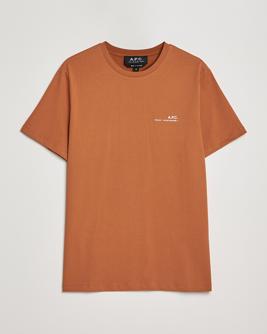 Herr | T-Shirts | A.P.C. | Item Short Sleeve T-Shirt Terracotta