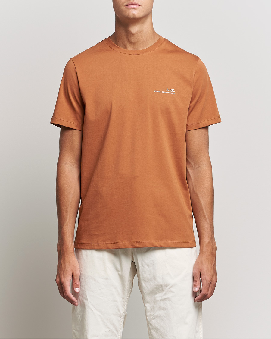 Herr | T-Shirts | A.P.C. | Item Short Sleeve T-Shirt Terracotta