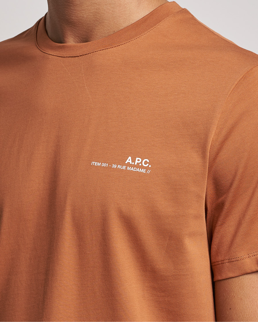 Herr | T-Shirts | A.P.C. | Item Short Sleeve T-Shirt Terracotta