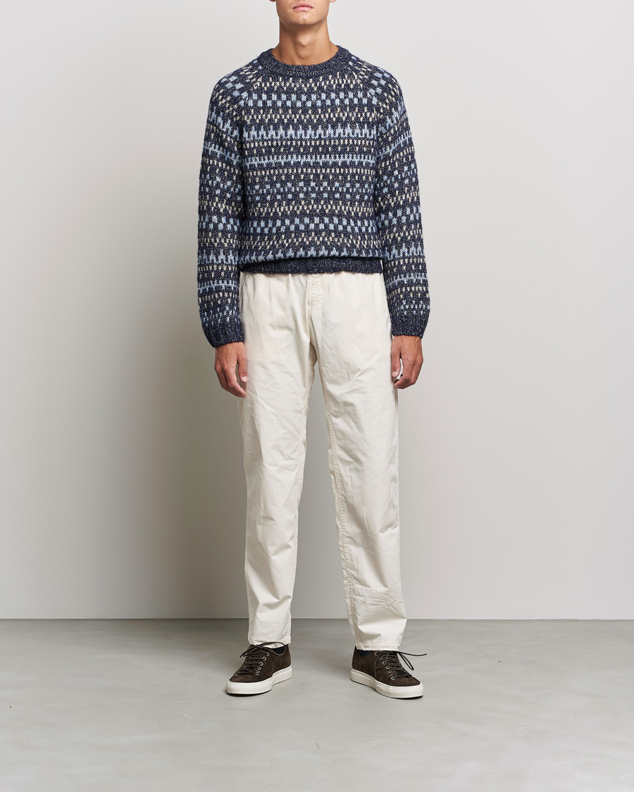 Herr | Tröjor | A.P.C. | Leonard Jacquard Pullover Blue Heather