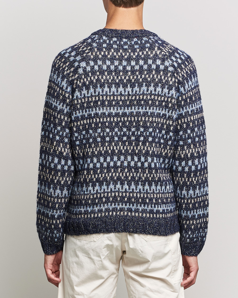 Herr | Tröjor | A.P.C. | Leonard Jacquard Pullover Blue Heather