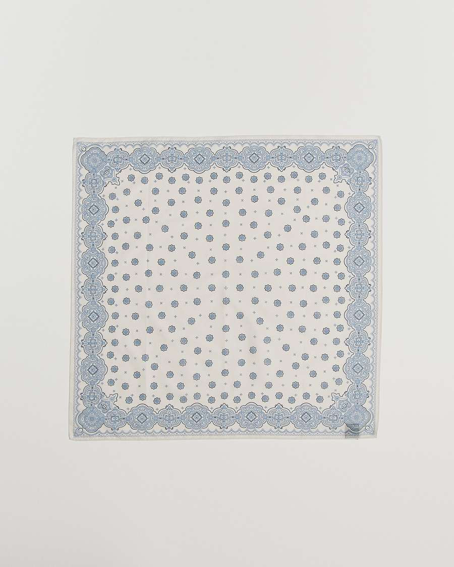 Herr | Amanda Christensen Cotton Voilé Printed Medallion Bandana Cream | Amanda Christensen | Cotton Voilé Printed Medallion Bandana Cream