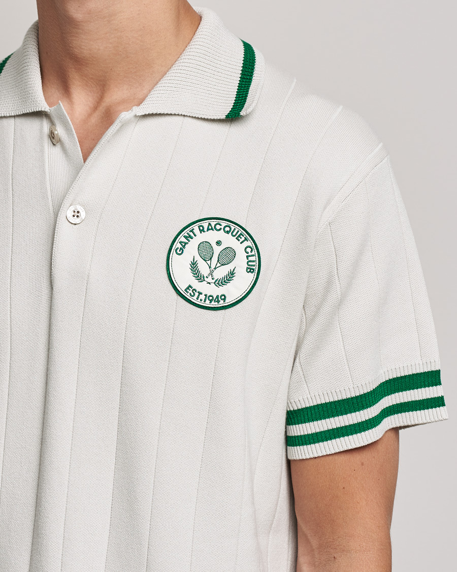 Herr | Pikéer | GANT | Raquet Club Knitted Polo Creme