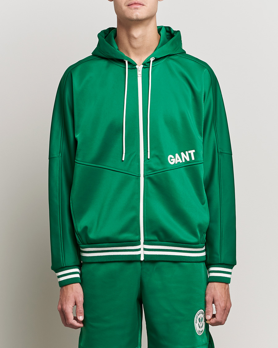 Herr | Tröjor | GANT | Raquet Club Full-Zip Hoodie Lavish Green