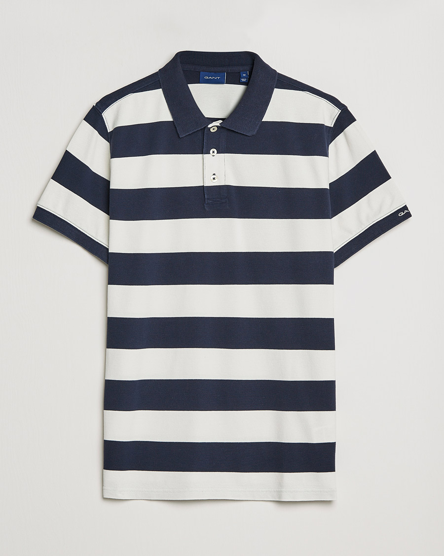 Herr | Pikéer | GANT | Barstriped Polo Navy/White