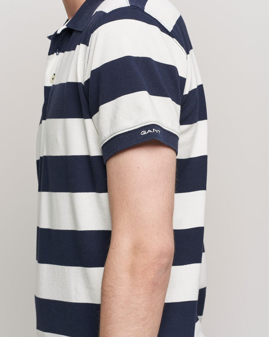 Herr | Pikéer | GANT | Barstriped Polo Navy/White
