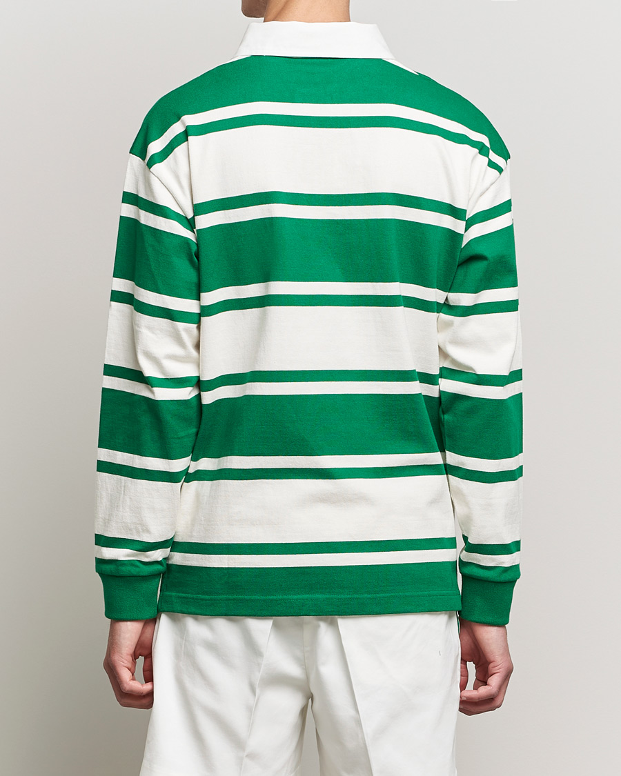 Herr | Tröjor | GANT | Barstriped Heavy Rugger Green/White