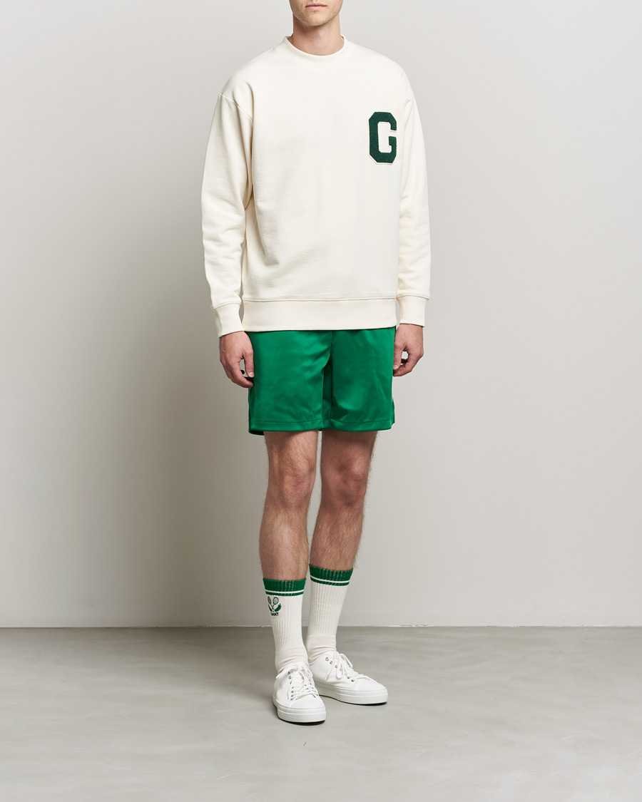 Herr | Tröjor | GANT | College G Crew Neck Sweatshirt Creme