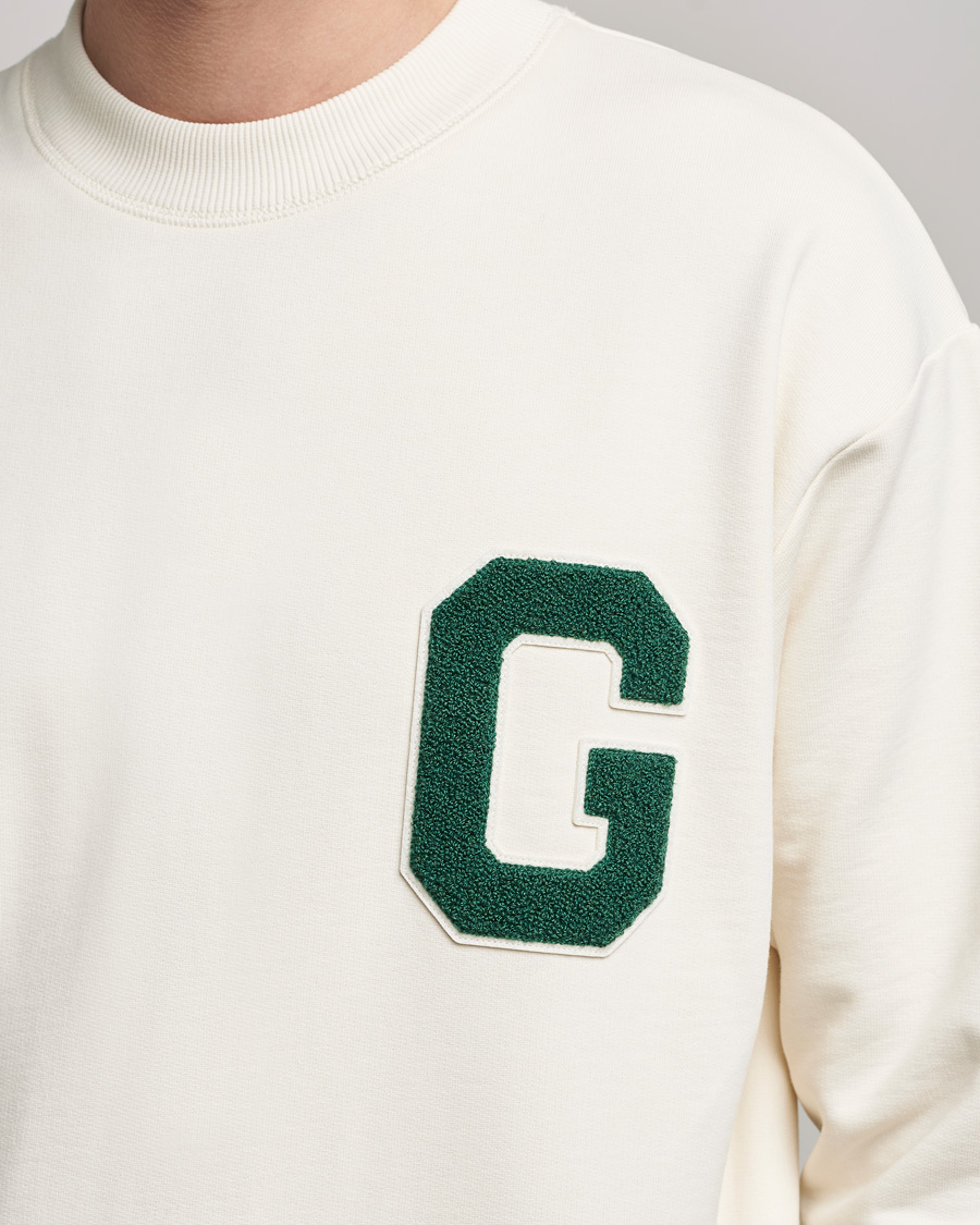 Herr | Tröjor | GANT | College G Crew Neck Sweatshirt Creme