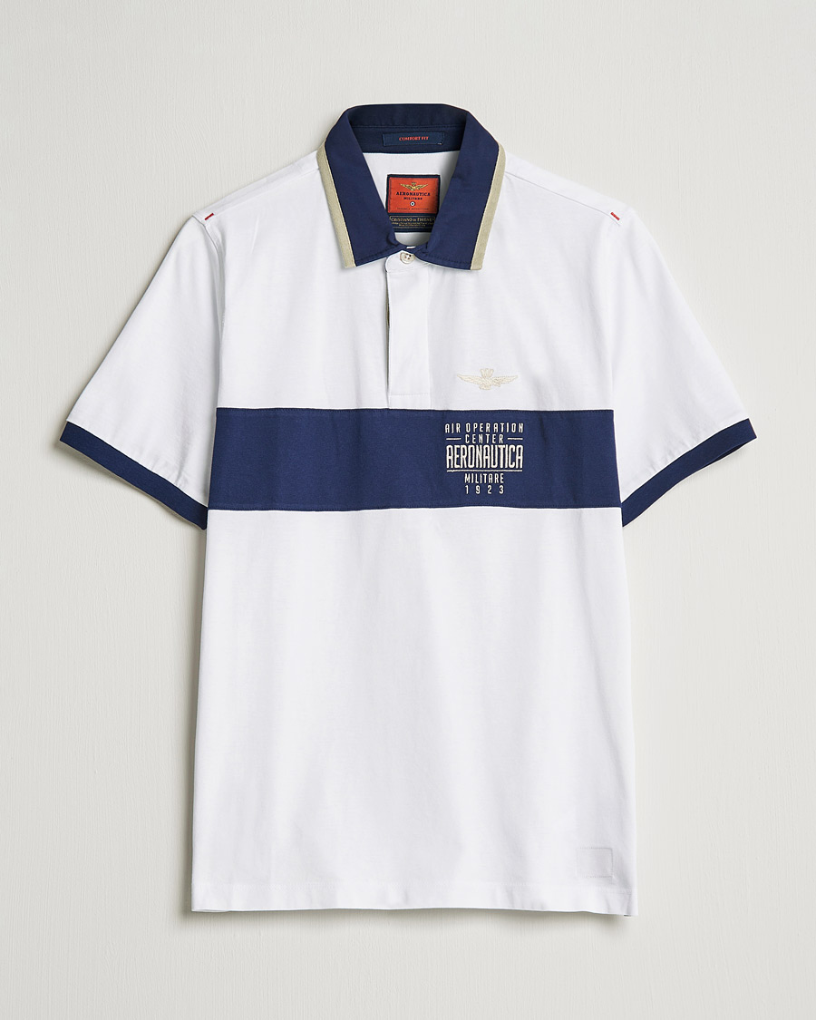 Herr | Pikéer | Aeronautica Militare | Short Sleeve Polo Off White