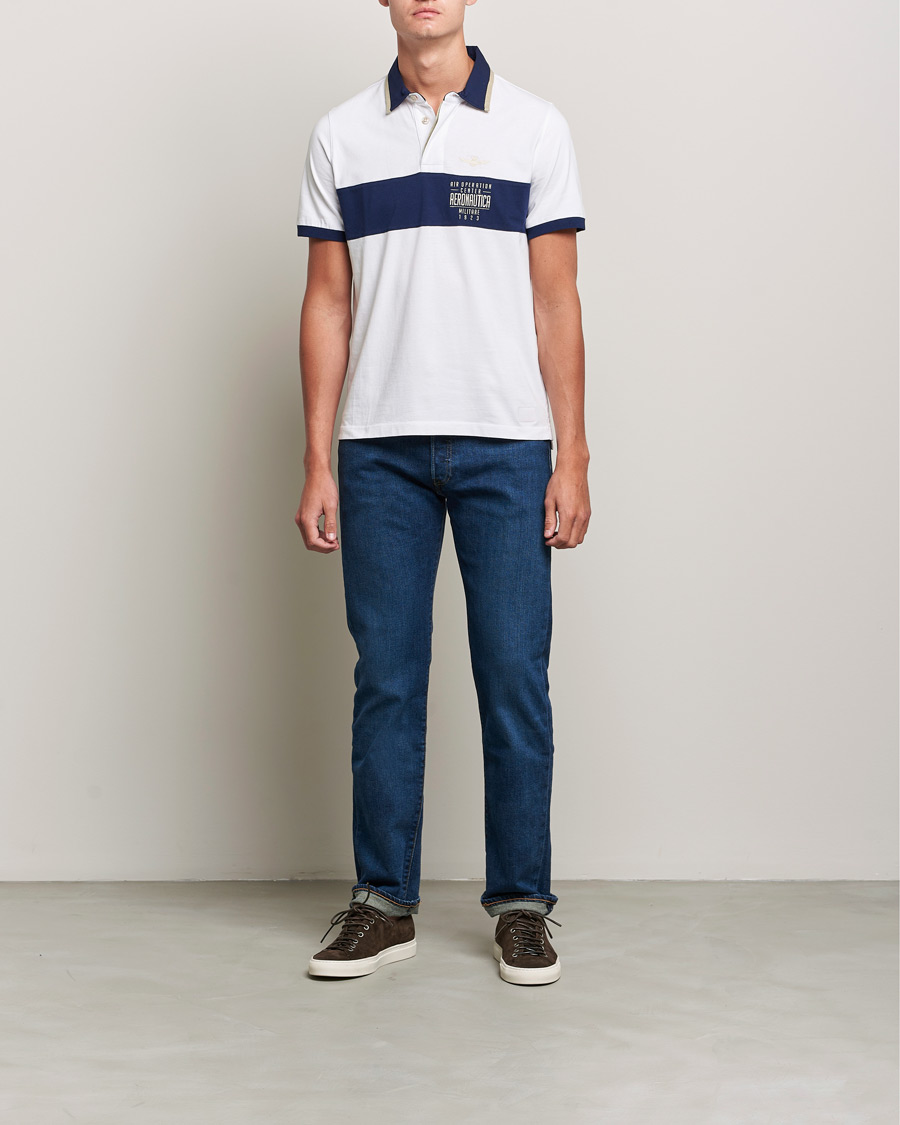 Herr | Pikéer | Aeronautica Militare | Short Sleeve Polo Off White