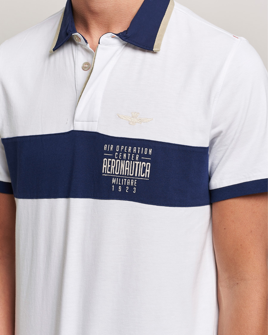 Herr | Pikéer | Aeronautica Militare | Short Sleeve Polo Off White