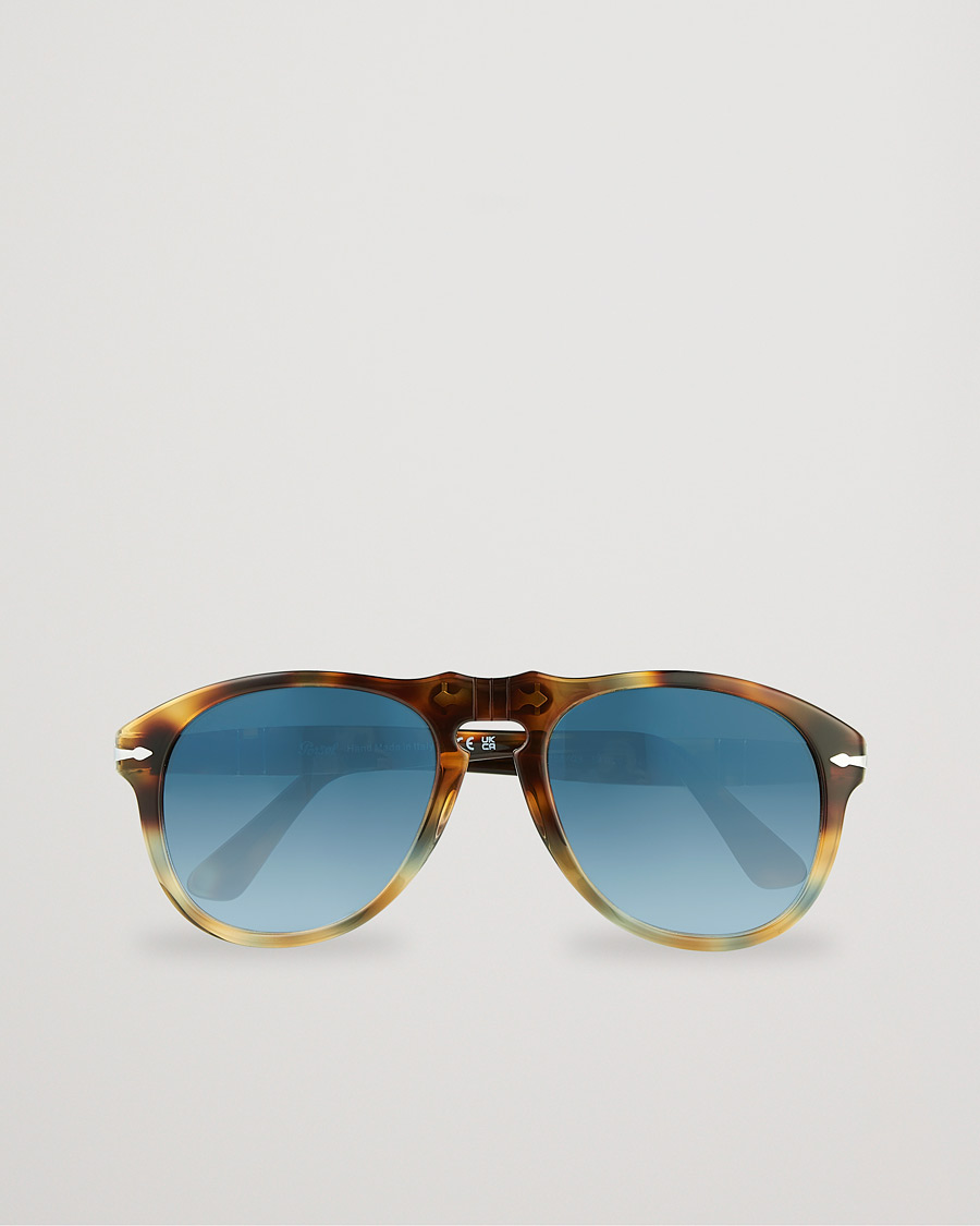Herr | Persol 0PO0649 Sunglasses Havana/Blue | Persol | 0PO0649 Sunglasses Havana/Blue