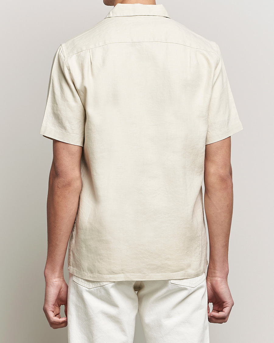 Herr | Skjortor | Samsøe Samsøe | Samsøe & Samsøe Avan Linen Short Sleeve Shirt Oatmeal