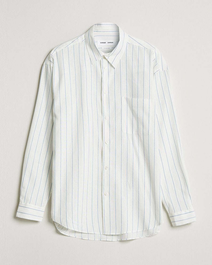 Herr | Skjortor | Samsøe Samsøe | Samsøe & Samsøe Luan Linen Cotton Shirt Antiqua Stripe