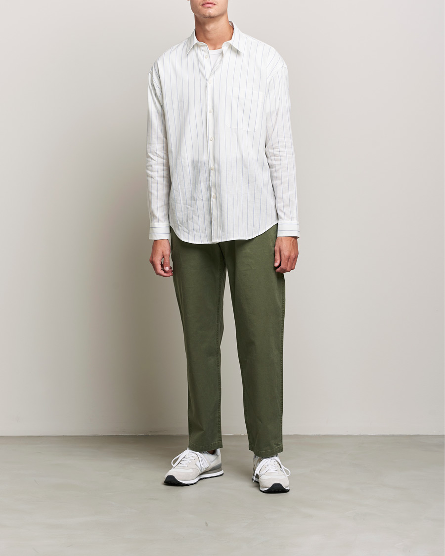 Herr | Skjortor | Samsøe Samsøe | Samsøe & Samsøe Luan Linen Cotton Shirt Antiqua Stripe