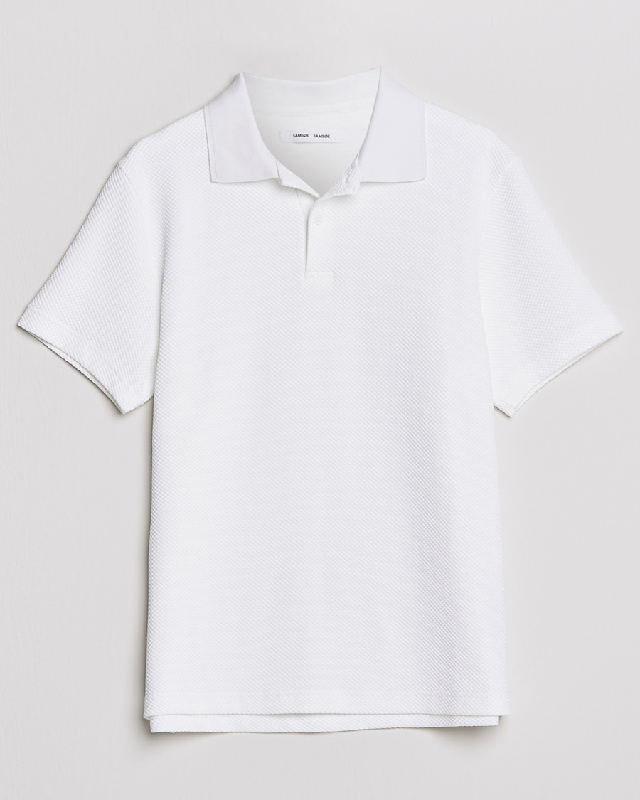 Herr | Pikéer | Samsøe Samsøe | Samsøe & Samsøe Taranto Organic Cotton Polo White