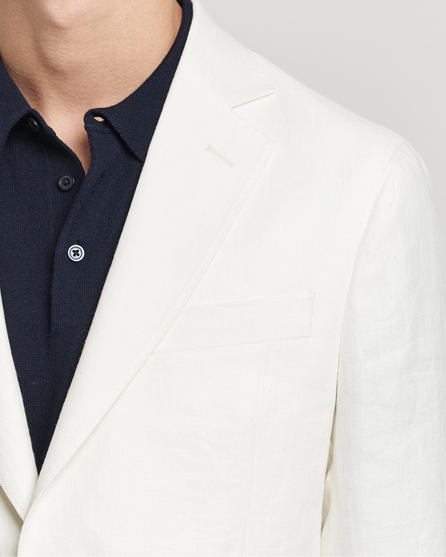 Herr | Kavajer | Oscar Jacobson | Fogerty Linen Blazer White