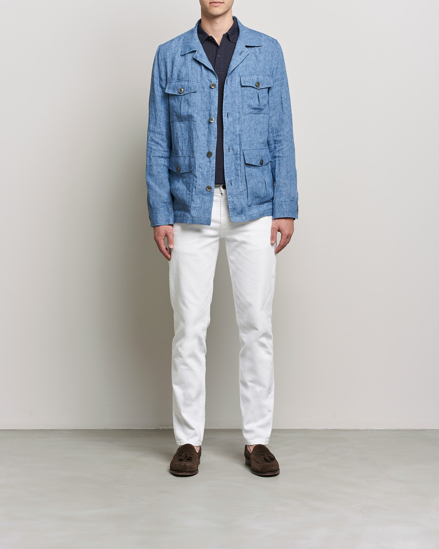Herr | Jeans | Oscar Jacobson | Albert Cotton Stretch Jeans White