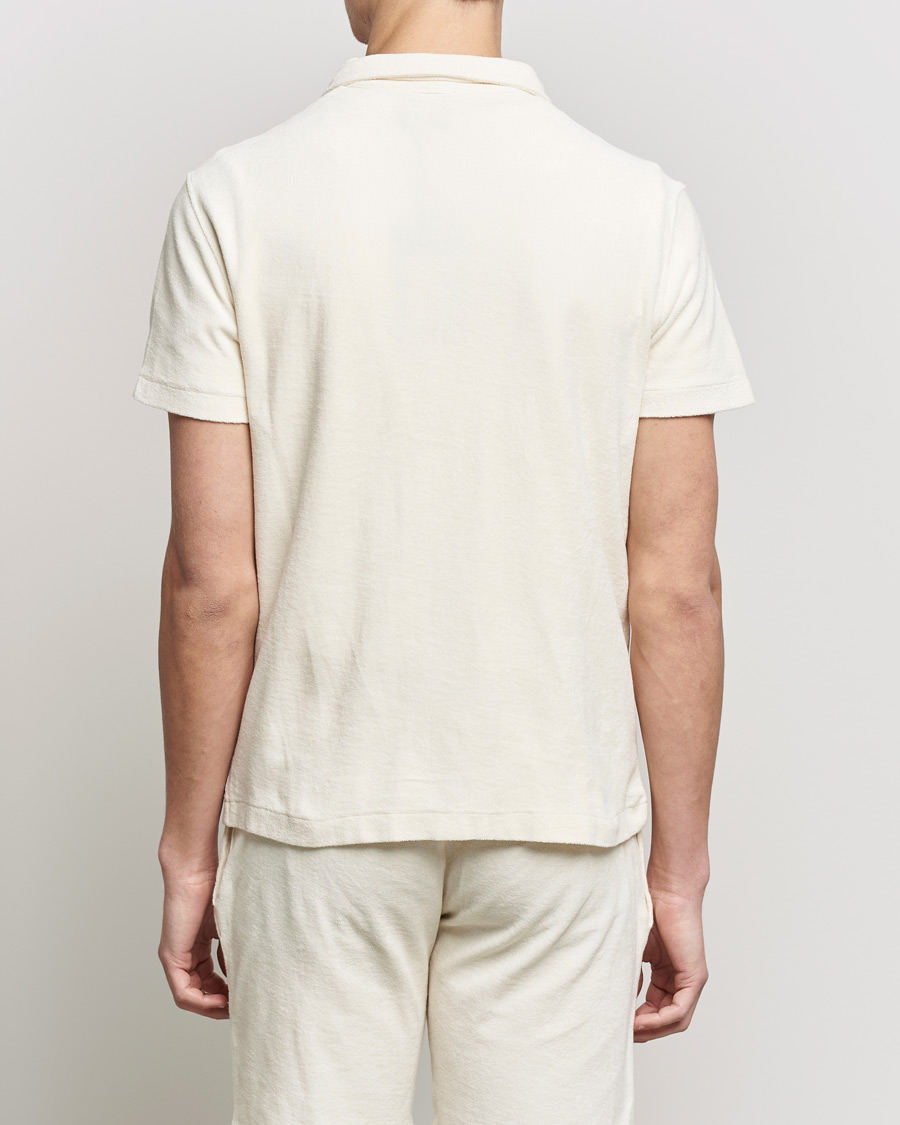 Herr | Pikéer | Oscar Jacobson | Alwin Terry Short Sleeve Safari Polo Creme