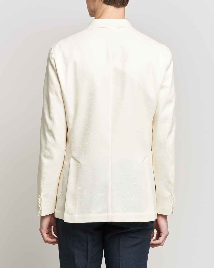 Herr | Kavajer | Oscar Jacobson | Ferry Merino/Silk Patch Pocket Blazer Creme