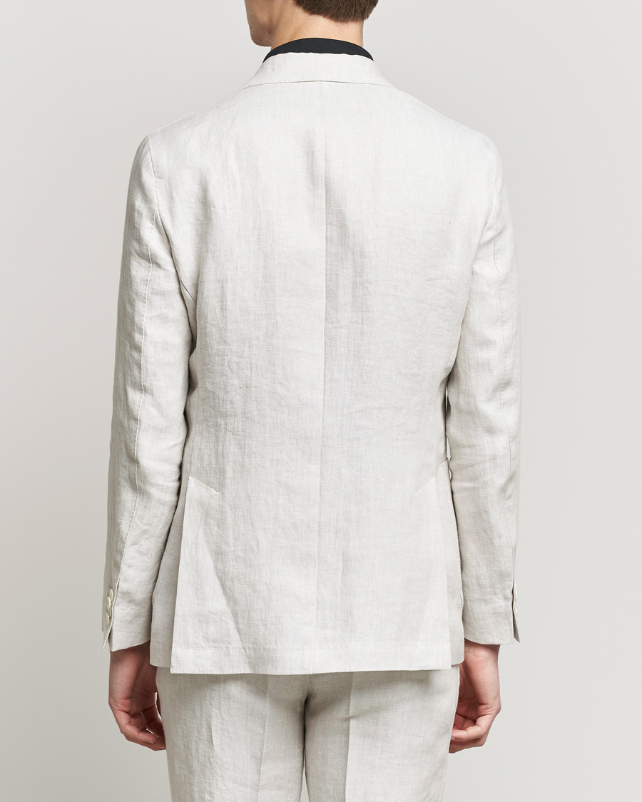 Herr | Kavajer | Oscar Jacobson | Ferry Soft Patch Pocket Linen Blazer Creme