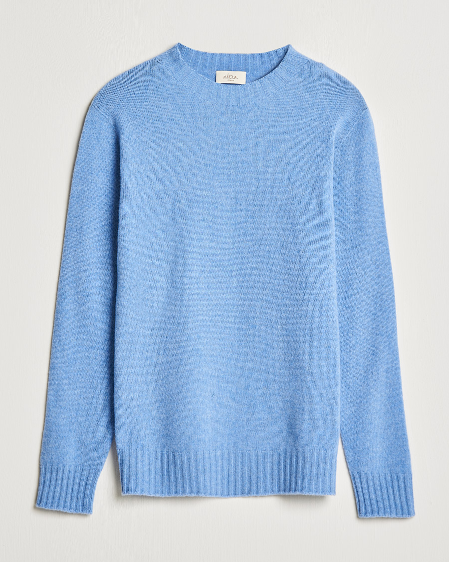 Herr | Tröjor | Altea | Wool/Cashmere Crew Neck Sweater Light Blue