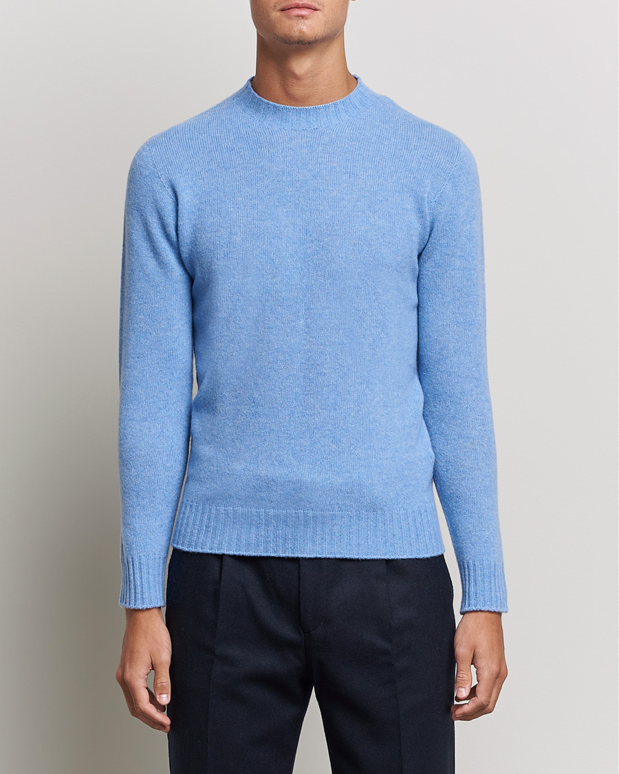 Herr | Tröjor | Altea | Wool/Cashmere Crew Neck Sweater Light Blue