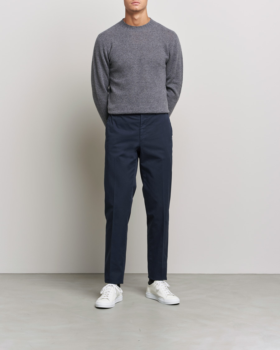 Herr | Tröjor | Altea | Wool/Cashmere Crew Neck Sweater Heather Grey