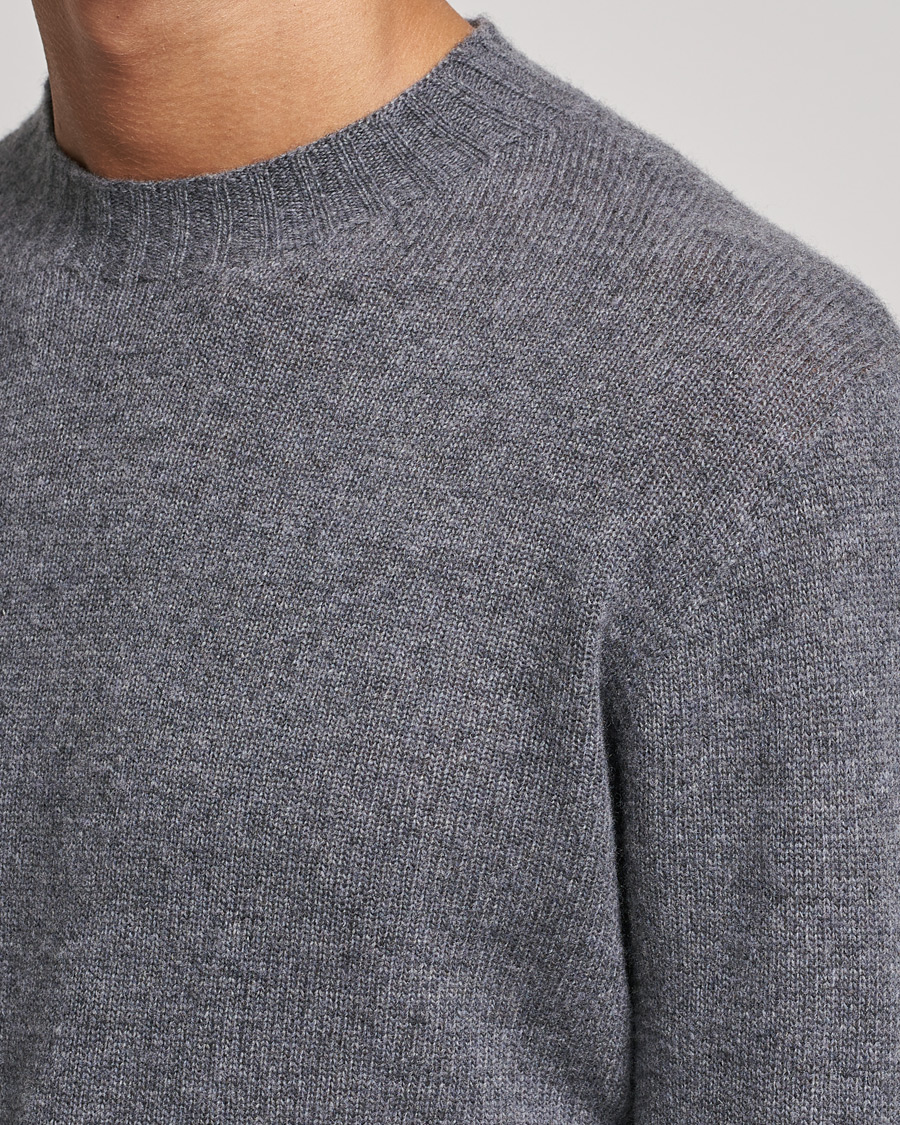 Herr | Tröjor | Altea | Wool/Cashmere Crew Neck Sweater Heather Grey