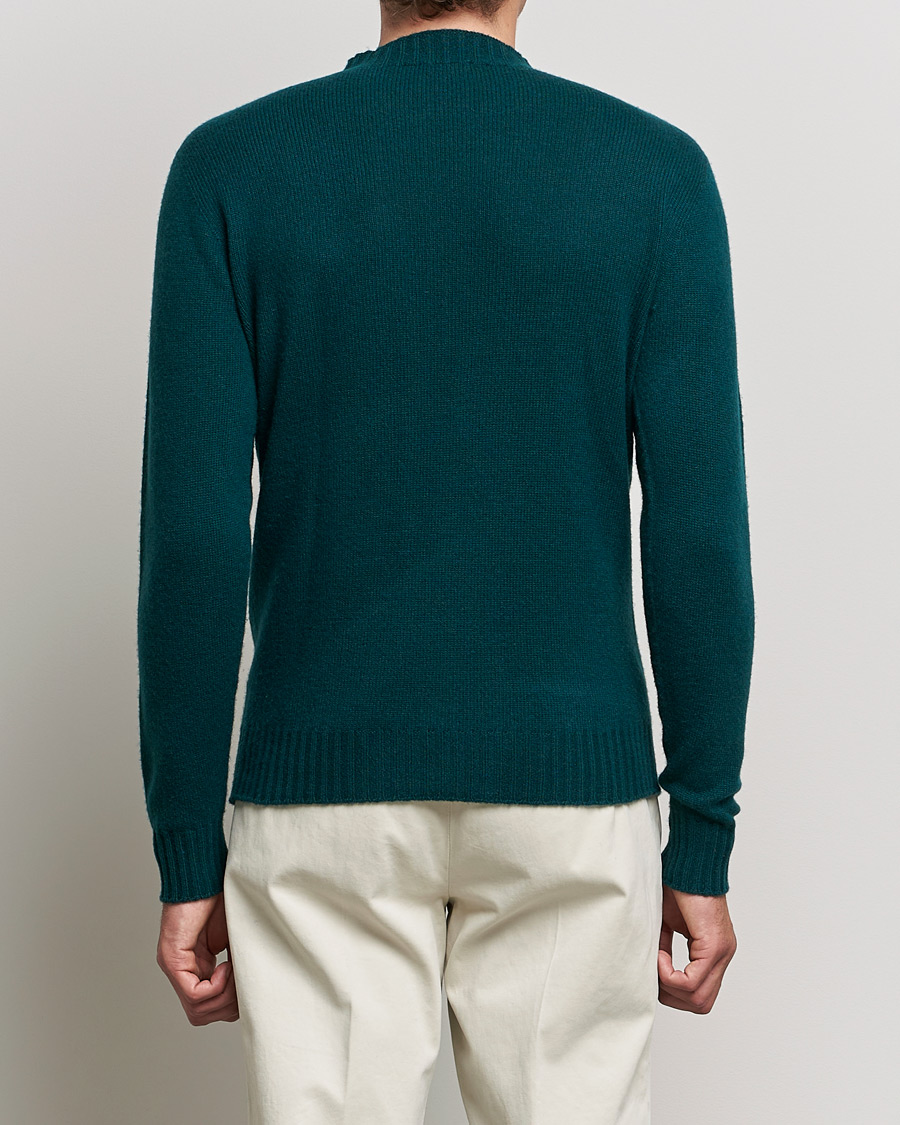 Herr | Tröjor | Altea | Wool/Cashmere Crew Neck Sweater Bottle Green