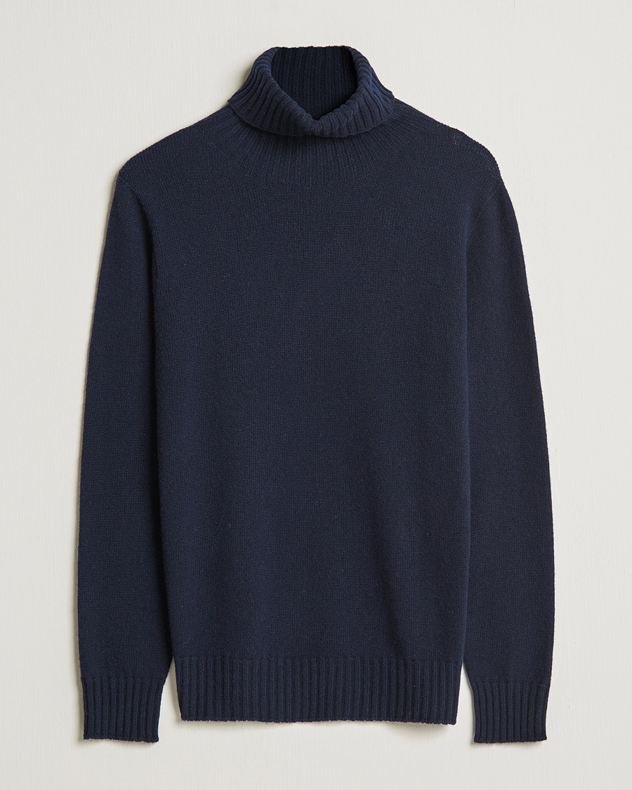 Herr | Tröjor | Altea | Wool/Cashmere Turtleneck Sweater Navy