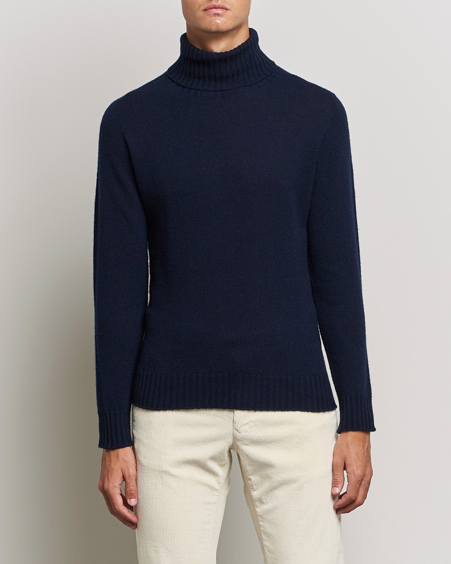 Herr | Tröjor | Altea | Wool/Cashmere Turtleneck Sweater Navy