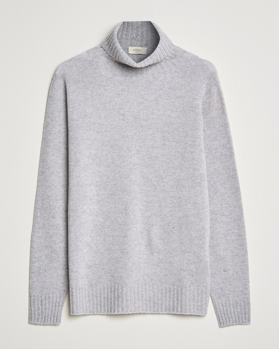 Herr | Tröjor | Altea | Wool/Cashmere Turtleneck Sweater Light Grey