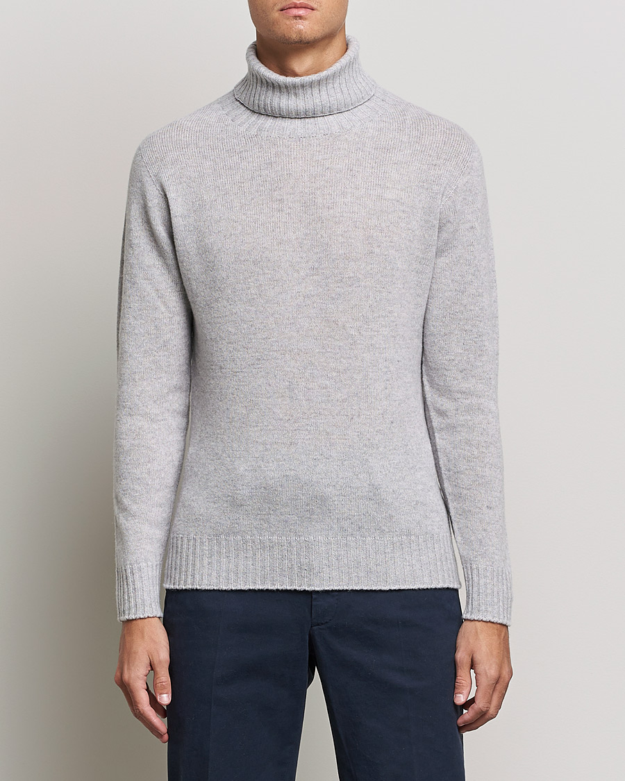 Herr | Tröjor | Altea | Wool/Cashmere Turtleneck Sweater Light Grey