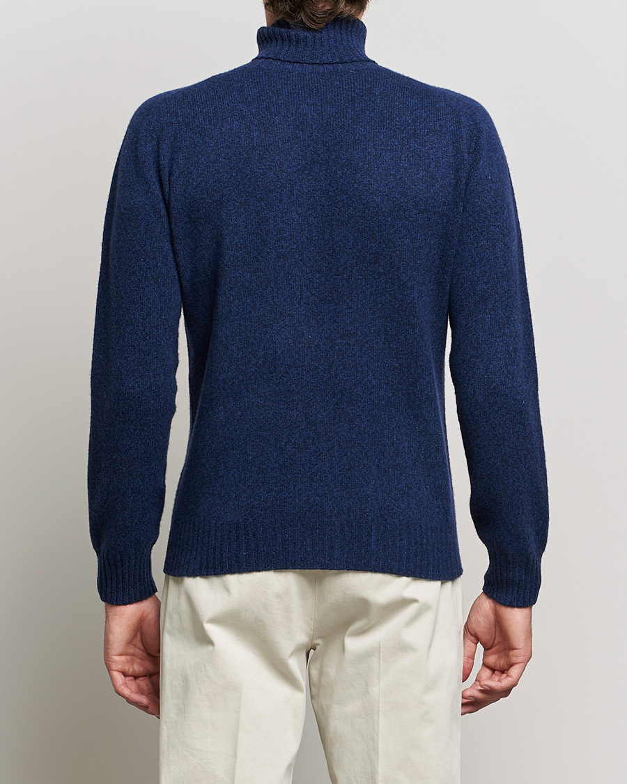 Herr | Tröjor | Altea | Cashmere Mouline Rollneck Navy Melange