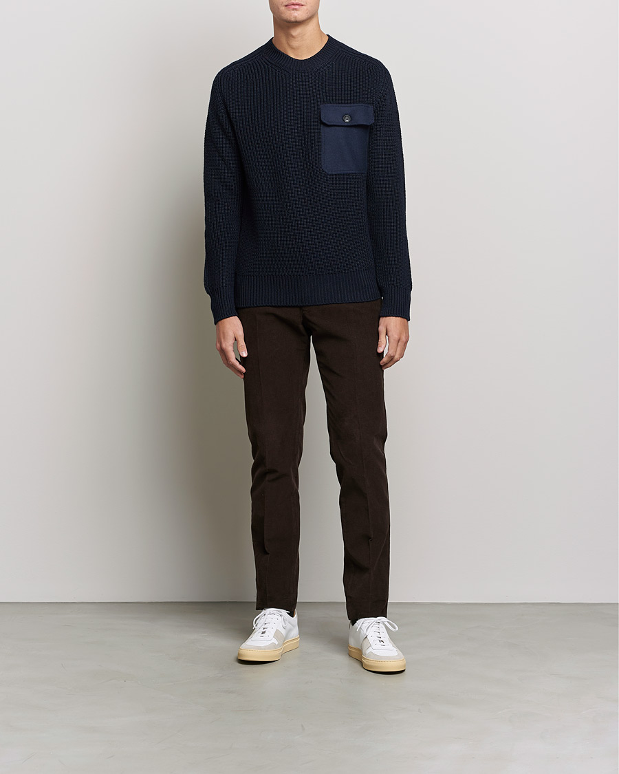 Herr | Tröjor | Altea | Soft Wool Knitted Blazer Navy