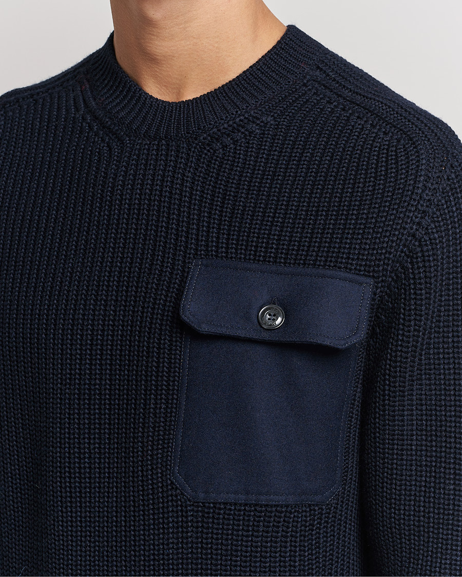 Herr | Tröjor | Altea | Soft Wool Knitted Blazer Navy