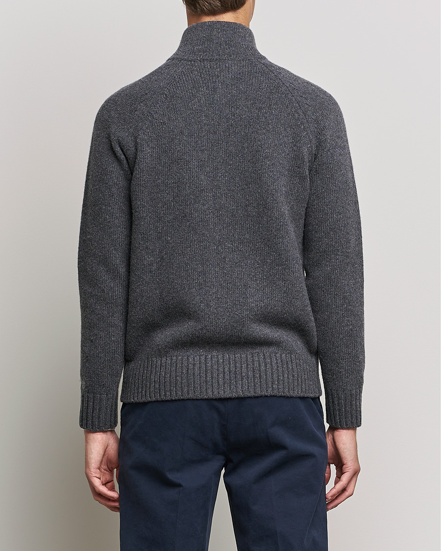 Herr | Tröjor | Altea | Wool Zip Jacket Grey Melange