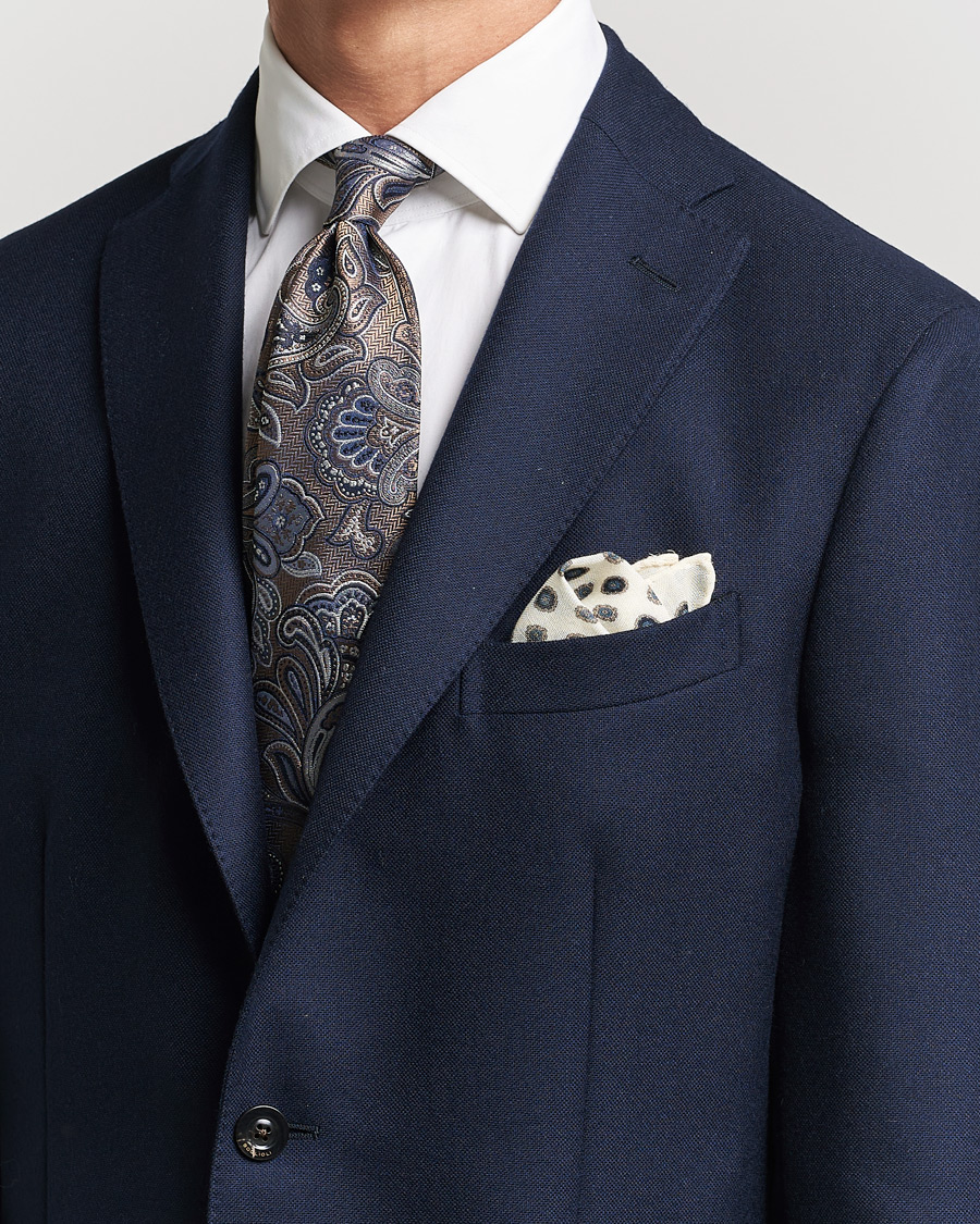 Herr | Amanda Christensen Silk Mulberry 8cm Large Paisley Tie Brown | Amanda Christensen | Silk Mulberry 8cm Large Paisley Tie Brown