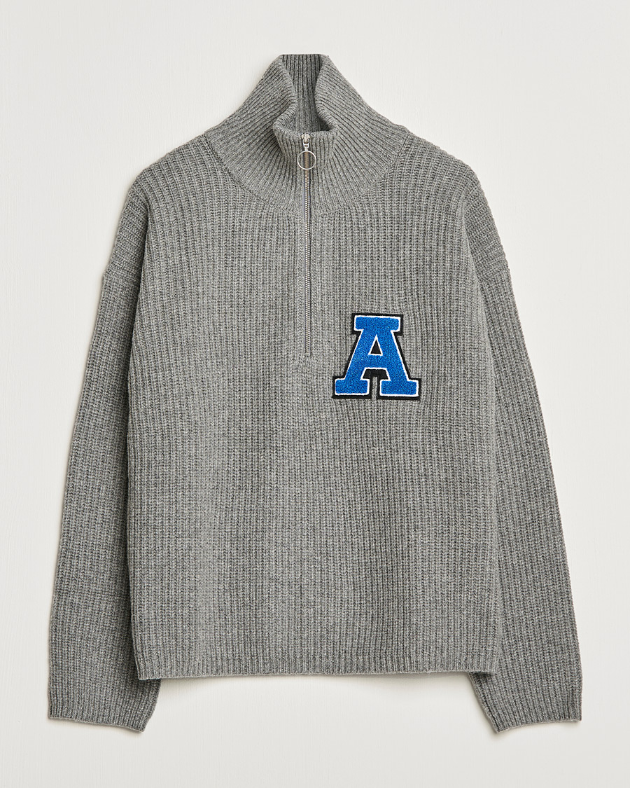 Herr | Tröjor | Axel Arigato | Team Half Zip Sweater Grey