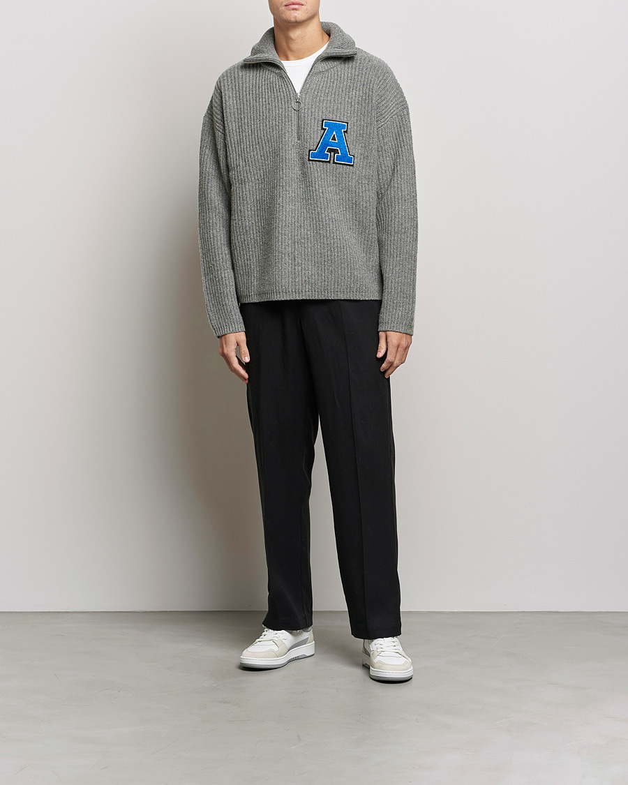 Herr | Tröjor | Axel Arigato | Team Half Zip Sweater Grey