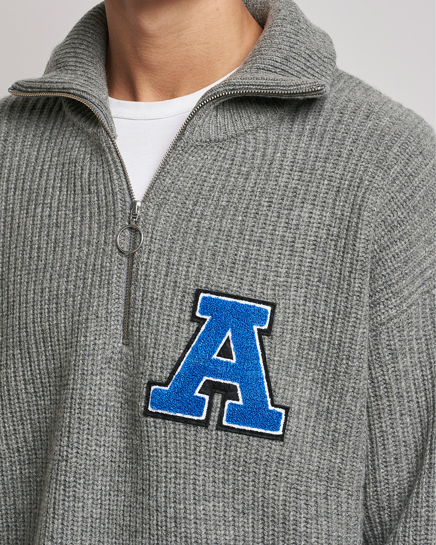 Herr | Tröjor | Axel Arigato | Team Half Zip Sweater Grey