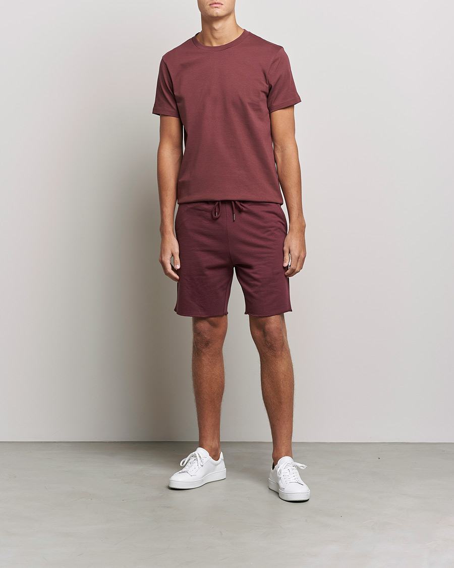 Herr | T-Shirts | Bread & Boxers | Heavy Cotton Crew Neck T-shirt Burgundy