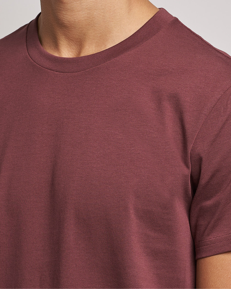 Herr | T-Shirts | Bread & Boxers | Heavy Cotton Crew Neck T-shirt Burgundy