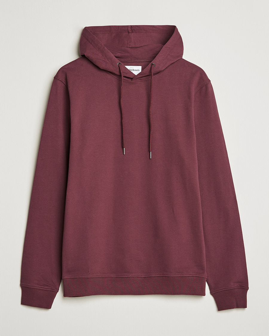 Herr | Tröjor | Bread & Boxers | Loungewear Hoodie Burgundy