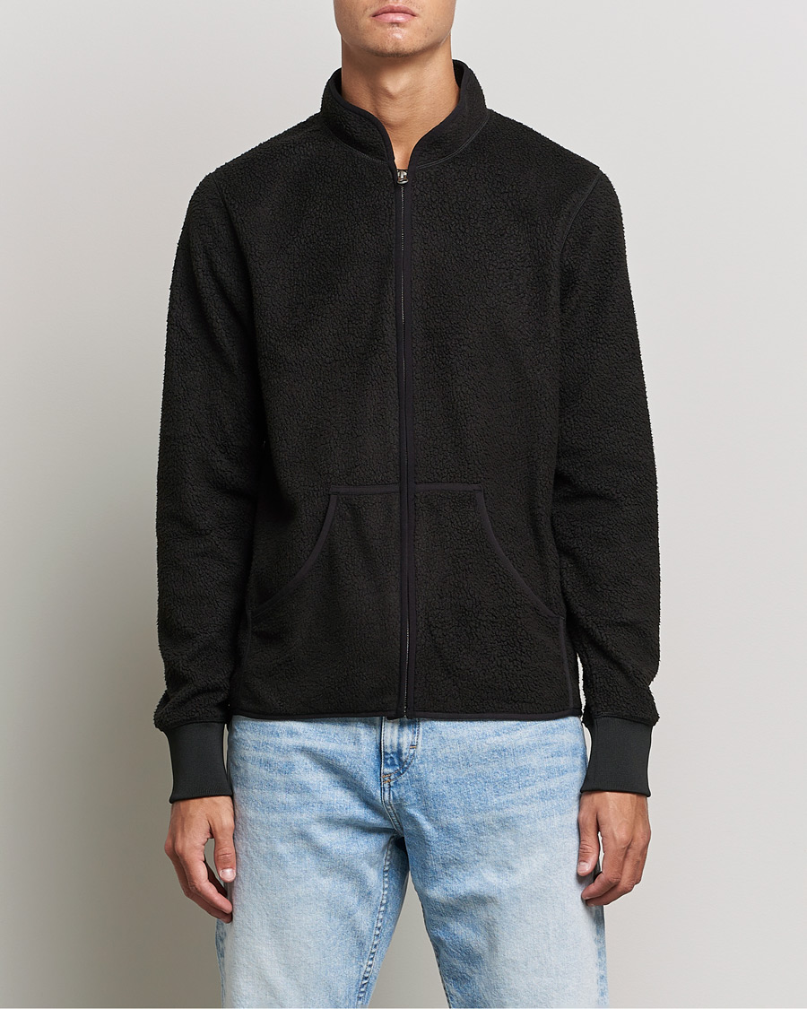 Herr | Tröjor | Bread & Boxers | Full Zip Fleece Jacket Black