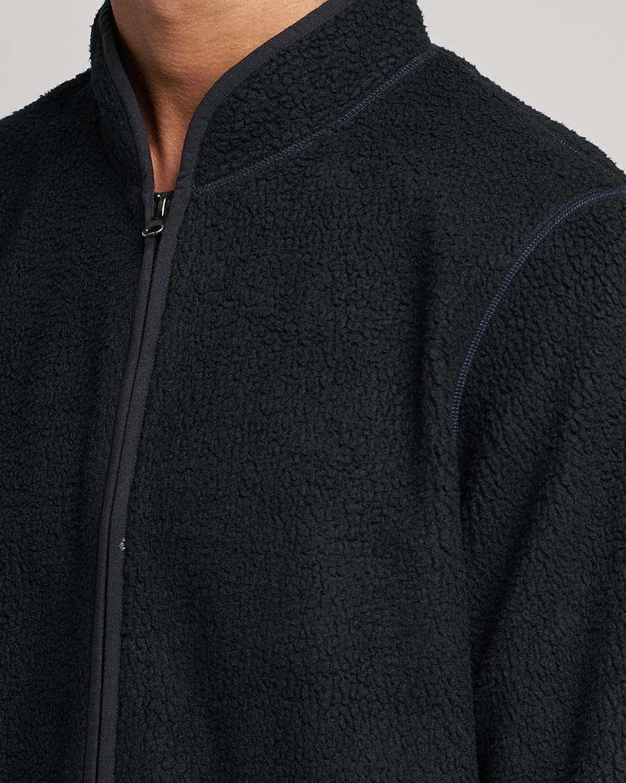 Herr | Tröjor | Bread & Boxers | Full Zip Fleece Jacket Navy Blue