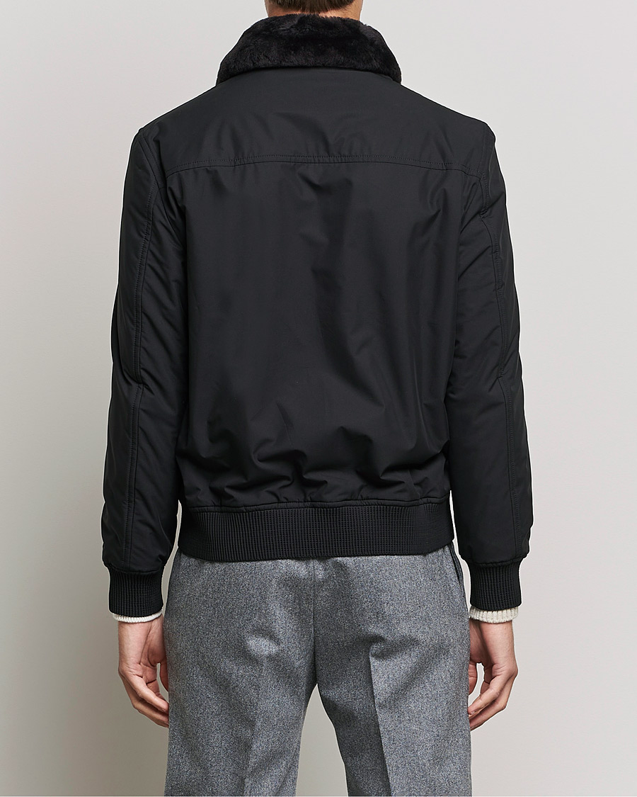 Herr | Jackor | Brioni | Performa Silk Shearling Jacket Black